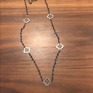 Chan Luu necklace long dark grey labradorite